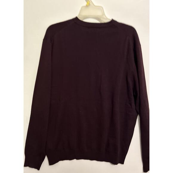 Garret Scott Extra Fine Merino Wool Sweater Mens XL Maroon Pullover Soft Light - Picture 4 of 9